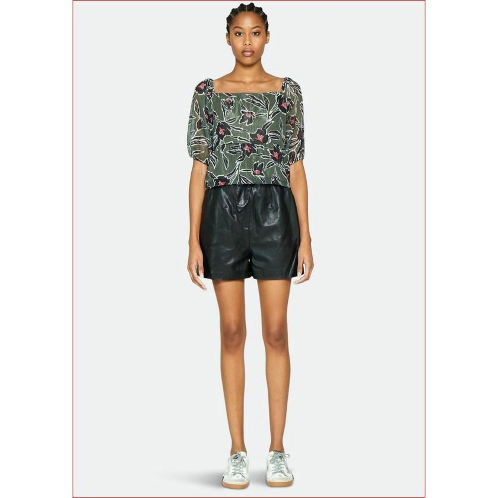 Walter Baker Bianca Top Blouse Lexington Green Floral W53243 Small NEW